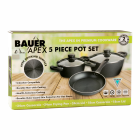 Bauer Apex 5pc Pot set | Non-Stick Cookware Set