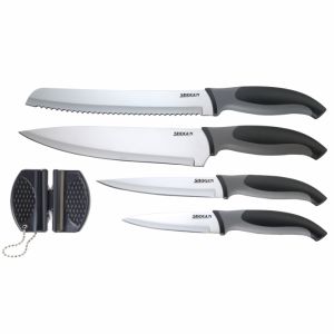 Shogun 5pc kitchen knife and sharpener set